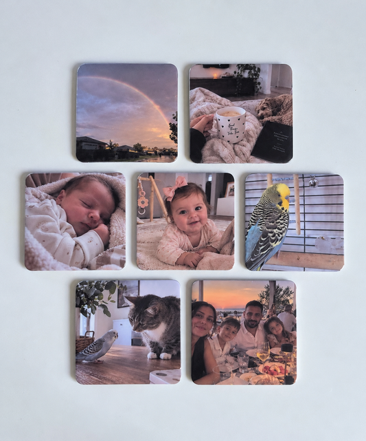 Personalised 50mm x 50mm Photo Magnets- Round Corners